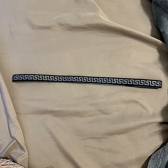 VERSACE Elastic Waist Belt, Black, 26.8 inches - Picture 2 of 2